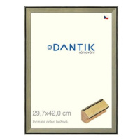 DANTIK rámeček 29,7 × 42, INCLINATA colori béžový plexi čiré