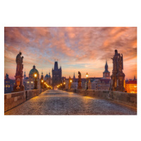 Umělecká fotografie Wonderful sunrise on Charles Bridge, Prague., Konstantin Voronov, (40 x 26.7
