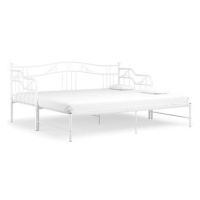 Shumee Rám vysouvací postele/pohovky bílý kovový 90×200 cm, 324765