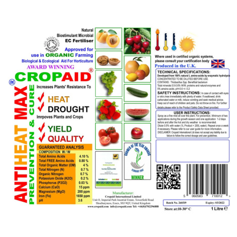 CROPAID Antiheat Max proti suchu a teplu, přírodní biostimulant ZJ744