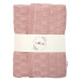 Baby Nellys Luxusní bavlněná pletená deka, dečka CUBE, 80 x 100 cm - pudrově růžová