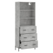 vidaXL Skříň highboard betonově šedá 69,5x34x180 cm kompozitní dřevo