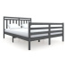Rám postele šedý masivní dřevo 160 × 200 cm, 3100666