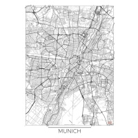 Mapa Munich, Hubert Roguski, 30 × 40 cm