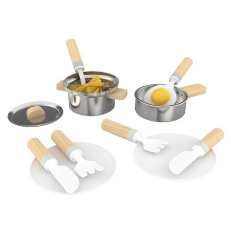 Playtive Dřevěná sada nádobí a pomůcek do kuchyně (snídaňová sada)