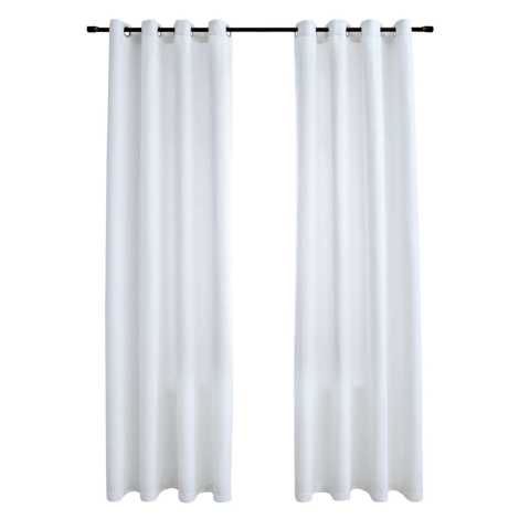 vidaXL Zatemňovací závěsy s kovovými kroužky 2 ks našedlé 140 x 245 cm