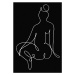 Ilustrace lineart_nude black pica_002_Black, Studio Collection, 26.7 × 40 cm