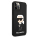 Karl Lagerfeld Liquid Silicone Ikonik NFT zadní kryt pro iPhone 12/12 Pro černý