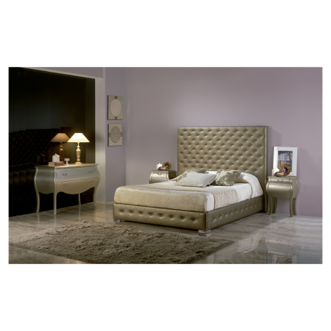 Estila Moderní čalouněná postel Leonor s chesterfield prošíváním 150-180cm
