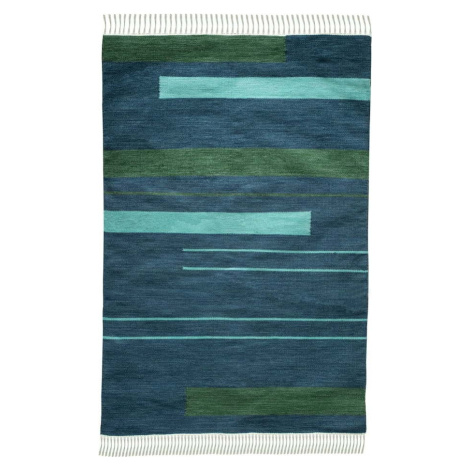 Tmavě modrý oboustranný venkovní koberec z recyklovaného plastu Green Decore Marlin, 160 x 230 c