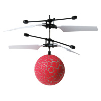 Vrtulníková koule s LED červená
