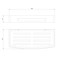 OMNIRES UNI košík do sprchy, 30 x 5 x 13 cm černá mat /BLM/ UN10331BL