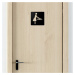 Dřevěný piktogram na dveře - Přebalovací pult