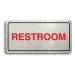 Accept Piktogram "RESTROOM" (160 × 80 mm) (stříbrná tabulka - barevný tisk)