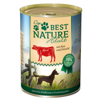 Best Nature Dog Adult 6 × 400 g - hovězí, rýže & světlicový olej
