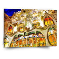 Sablio Obraz Barcelona Gaudi Casa Batllo 1 - 150x110 cm