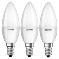 3PAK LED žárovka LED E14 B35 7W = 60W 806lm 3000K Teplá 200° OSRAM VALUE