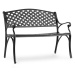 Blumfeldt Pozzilli BL, zahradní lavička, litý hliník, odolná vůči nepřízni počasí, černá