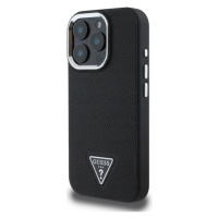 Pouzdro Guess pro iPhone 16 Pro Max 6.3 černé Grained Triangle MagSafe