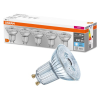 5PAK LED žárovka LED GU10 2,6W = 35W 230lm 4000K Neutrální 36° OSRAM Base