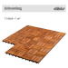 STILISTA dřevěné dlaždice, mozaika 6, akát, 1 m²