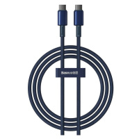 Kabel USB-C na USB-C Baseus Tungsten Glod, 100 W, 1 m (modrý)