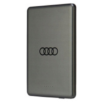 Audi Powerbanka indukční 15W 5000mAh šedá Big Logo MagSafe