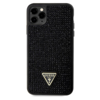 Guess Rhinestones Triangle Metal Logo kryt pro iPhone 11 Pro Max černý