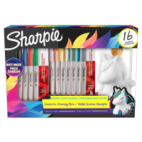 Sharpie, 2164411, sada permanentních popisovačů s pokladničkou jednorožce, 16 ks