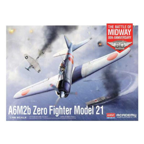 Model Kit letadlo 12352 - A6M2b Zero Fighter Modrel 21 "Battle of Midway" (1:48)