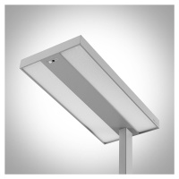 Arcchio Stojací lampa Arcchio LED Logan Pro, stříbrná, senzor, stmívatelná