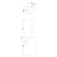 OMNIRES MODERN PROJECT WC štětka grafit /GR/ MP60621GR