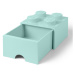 LEGO® úložný box 4 - se zásuvkou aqua 250 x 250 x 180 mm