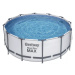 Nadzemní bazén kulatý Steel Pro MAX, kartušová filtrace, schůdky, plachta, průměr 3,66m, výška 1