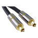 PremiumCord Optický audio kabel Toslink, OD:7mm, Gold-metal design + Nylon 1m