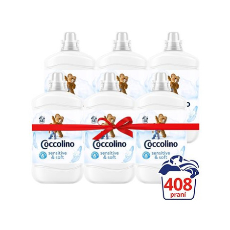 COCCOLINO White Sensitive 6× 1,7 l (408 praní)