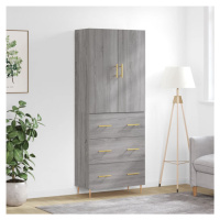 vidaXL Skříň highboard šedá sonoma 69,5 x 34 x 180 cm kompozitní dřevo