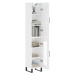 vidaXL Skříň highboard bílá s vysokým leskem 34,5x34x180 cm kompozit