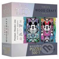 Drevené puzzle 501 - Mickey a Minnie Mouse (špeciálna edícia) - puzzle z kategorie 300 a víc díl