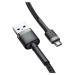 Baseus Cafule extra odolný nylonem opletený kabel USB / Micro USB QC3.0 2,4A 1m black-grey