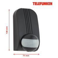 Telefunken Senzor pohybu Funchal, max. 1.000W LED, černá