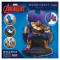 Trefl Dřevěné puzzle 160 dílků - Thanos na trůnu / Disney Marvel Heroes