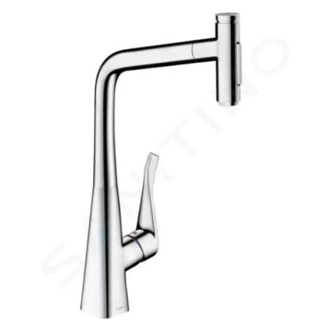 HANSGROHE M71 Dřezová baterie Metris Select s výsuvnou sprškou, chrom 73820000