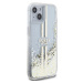 Guess PC/TPU Liquid Glitter Gold Stripe kryt iPhone 15 čirý