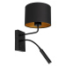 Nástěnná lampa ARDEN 1xE27/60W/230V + 1xG9/8W černá/zlatá