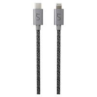 iWant certifikovaný pletený USB-C - Lightning kabel 1,8m vesmírně šedý (2.gen)