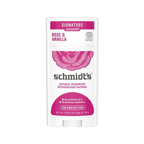 SCHMIDT'S Signature Růže + vanilka tuhý deodorant 58 ml