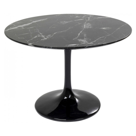 KARE Design Stůl Solo Marble - černý, Ø110cm