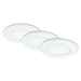 BRILONER 3ks sada LED vestavné svítidlo, pr. 12 cm, 6,4 W, bílé IP44 BRI 7284-036