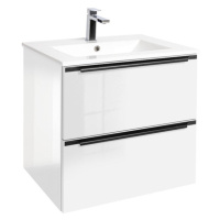 Koupelnová skříňka s umyvadlem Dionne (60x60x46 cm, bílá lesk)